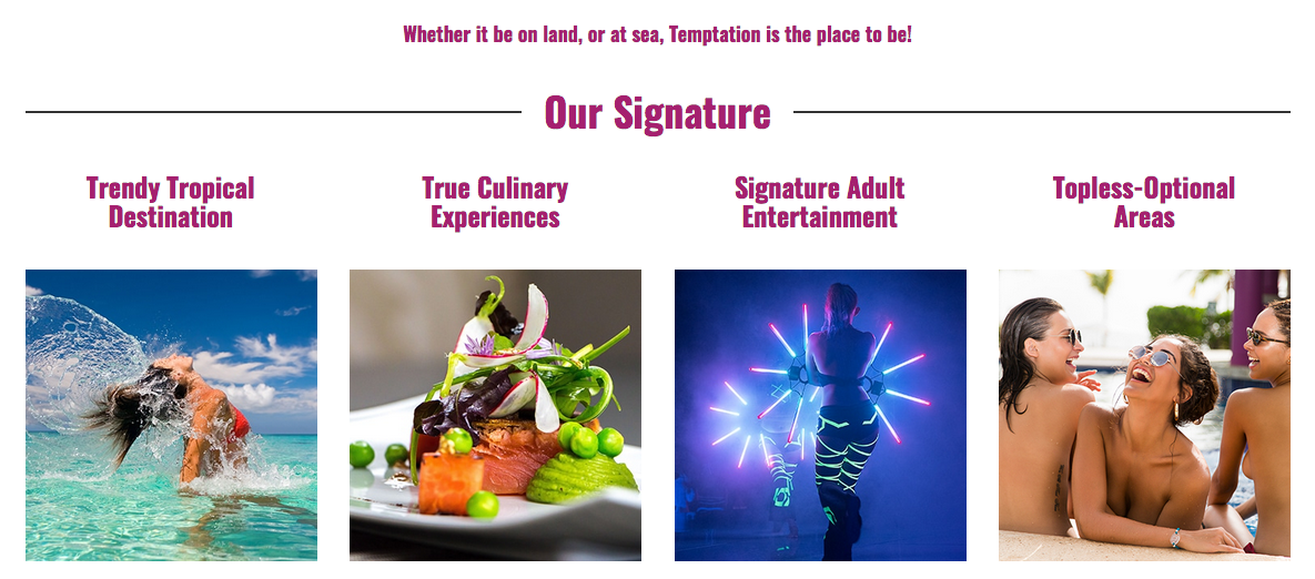Temptation Cancun signature offers